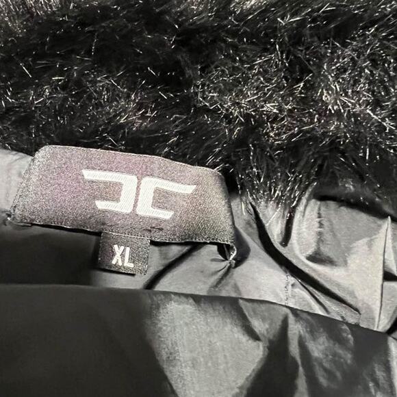 ↳ Unisex V Stripe Fur Collar Nylon Bomber Jacket Size XL Extra Large (2A-1JBR) - Picture 4 of 6